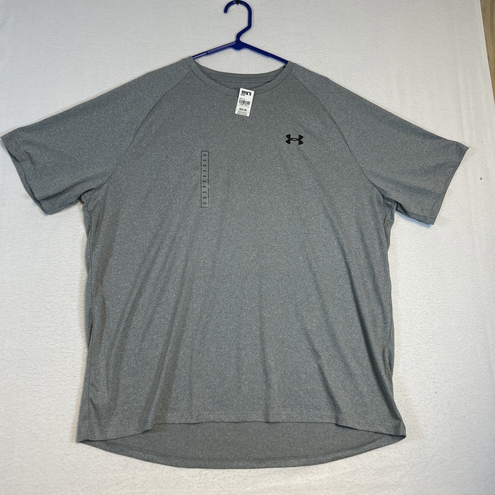 Under Armour Mens XXL Gray Short Sleeve Tech Tee 2.0 Workout T-Shirt 1326799